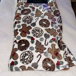 Rachel Roy Gingerbread and donuts Christmas Throw Blanket